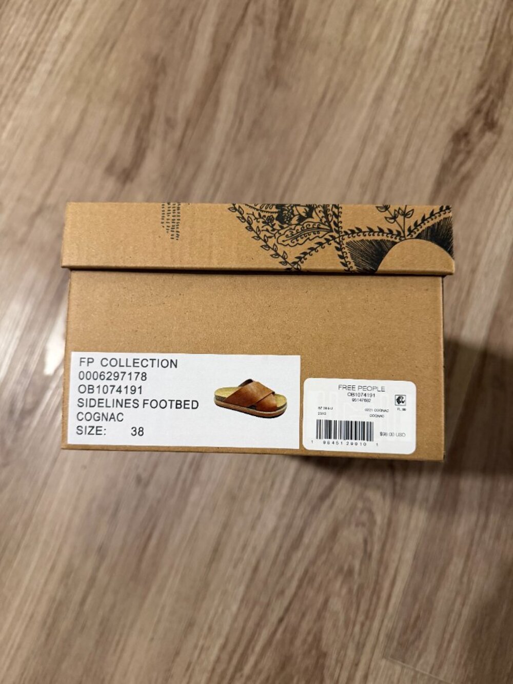 Free People Sidelines Footbed Sandals in Cognac - Picture 3 of 7
